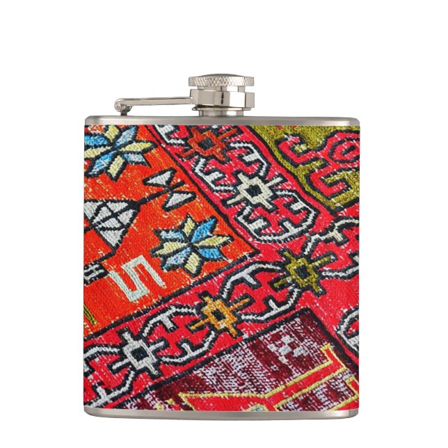 Oriental Persian , Turkish Pattern, Carpet Flask (Front)