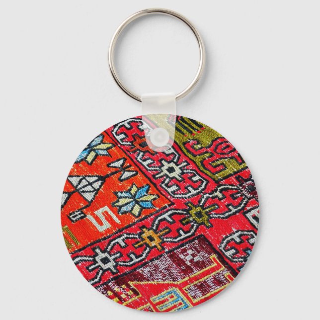 Oriental Persian , Turkish Pattern, Carpet Keychain (Front)