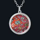 Oriental Persian , Turkish Pattern, Carpet Silver Plated Necklace<br><div class="desc">Antique Persian pattern.</div>