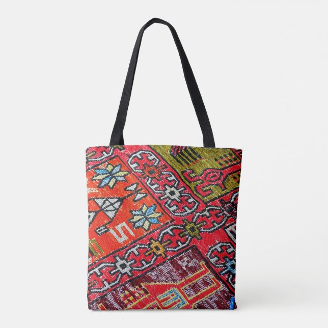 Oriental Persian , Turkish Pattern, Carpet Tote Bag (Back)