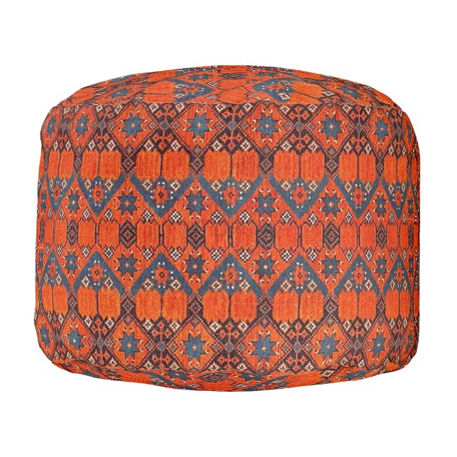 Oriental  Persian Turkish  Pattern Pouf (Left)