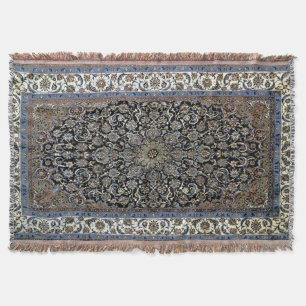 Oriental Persian Turkish Pattern Throw Blanket