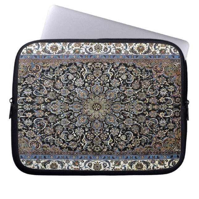 Oriental  Persian Turkish Rug Carpet Floral Laptop Sleeve (Front)