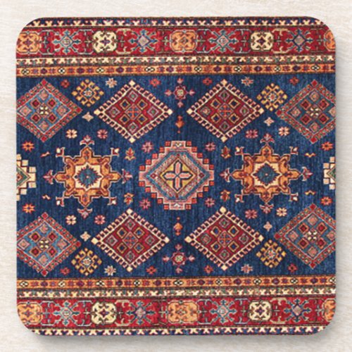Oriental Persian Turkish Rug Pattern Beverage Coaster