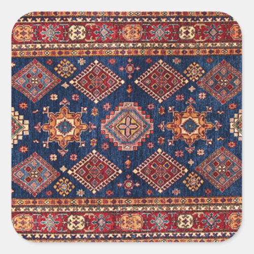 Oriental Persian  Turkish Rug Pattern Square Sticker