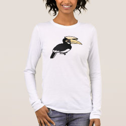 Oriental Pied Hornbill Women's Basic Long Sleeve T-Shirt