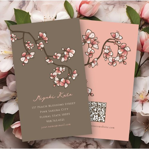 fatfatin Pink Peach Blossoms 2 Business Card