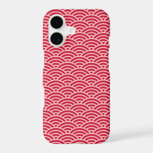 Oriental Pink Sakura Koinobori Fish Scale Pattern iPhone 17 Case