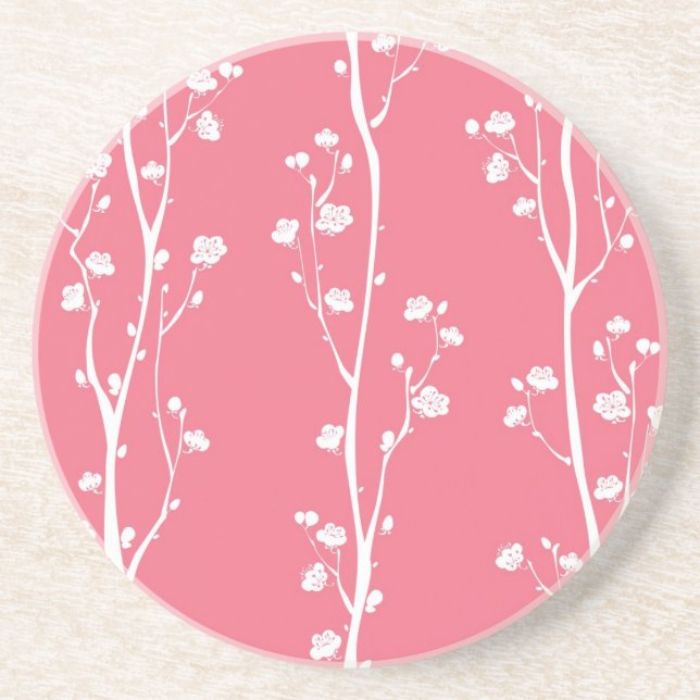 Oriental plum blossom pattern coaster (Front)