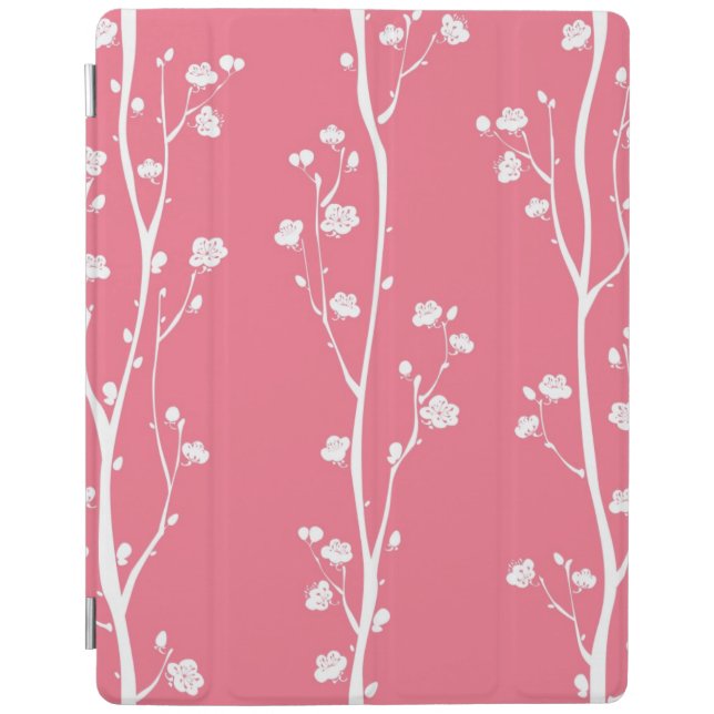 Oriental plum blossom pattern iPad smart cover (Front)