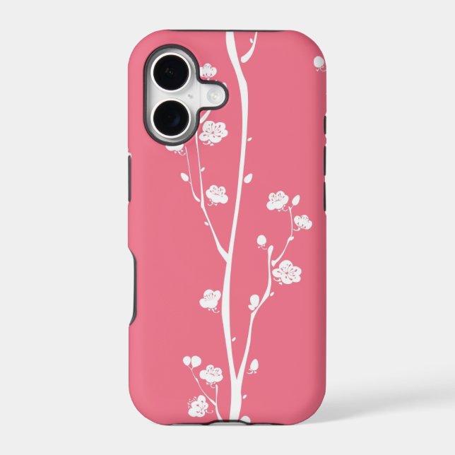 Oriental plum blossom pattern iphone case (Back)