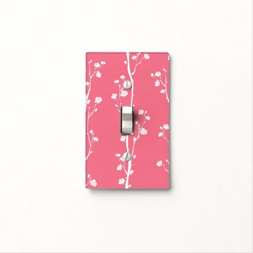 Oriental plum blossom pattern light switch cover