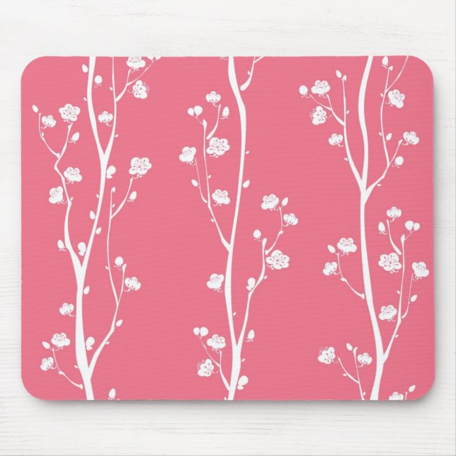 Oriental plum blossom pattern mouse pad (Front)