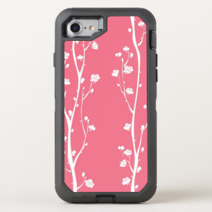 Oriental plum blossom pattern OtterBox defender iPhone SE/8/7 case