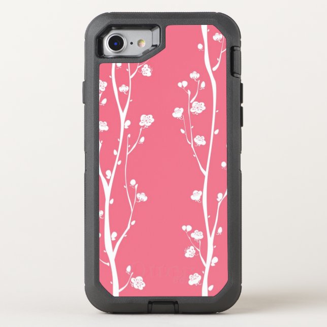Oriental plum blossom pattern otterbox iPhone case (Back)