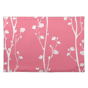 Oriental plum blossom pattern placemat