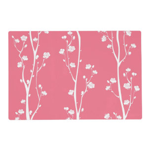 Oriental plum blossom pattern placemat