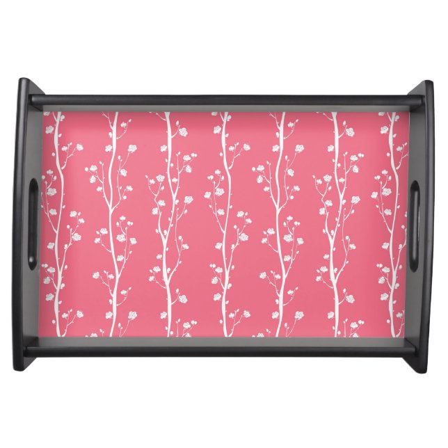 Oriental plum blossom pattern serving tray (Front)