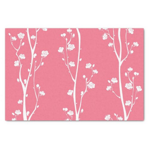 Oriental plum blossom pattern tissue paper