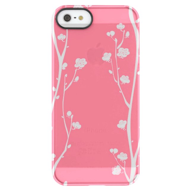 Oriental plum blossom pattern uncommon iPhone case (Back)