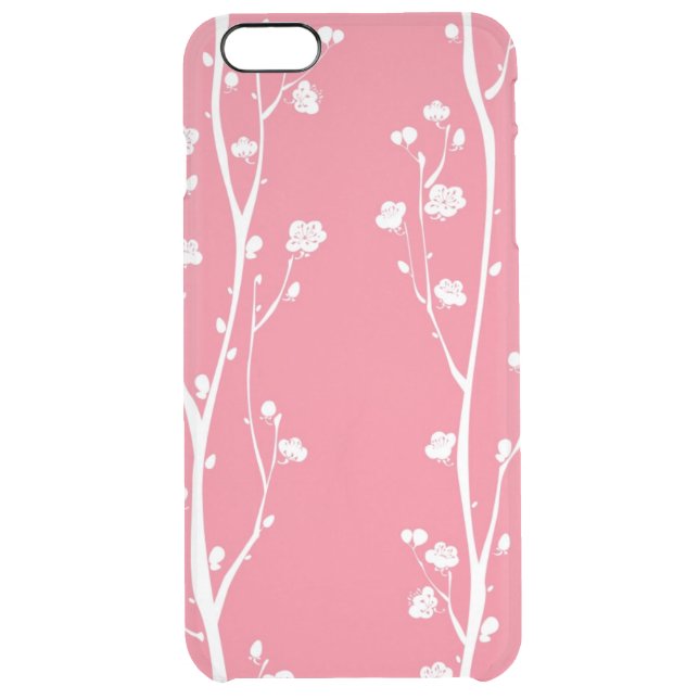 Oriental plum blossom pattern uncommon iPhone case (Back)