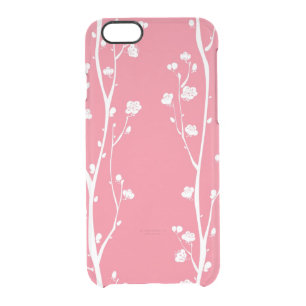 Oriental plum blossom pattern clear iPhone 6/6S case