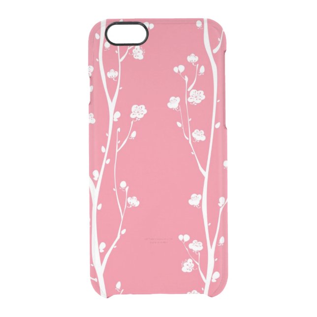 Oriental plum blossom pattern uncommon iPhone case (Back)