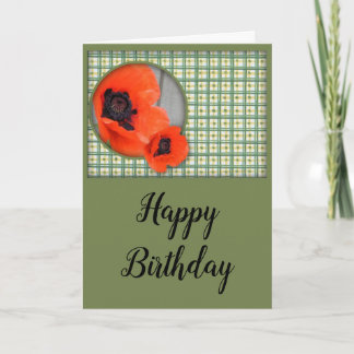 Oriental Poppies Birthday Card