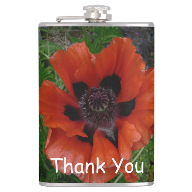 Oriental poppy     flask (Front)