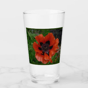 Oriental poppy glass