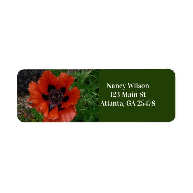 Oriental poppy   label (Front)