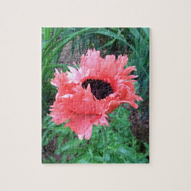 Oriental POPPY "Pink Ruffles" --- Jigsaw Puzzle (Vertical)