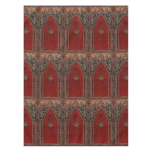 Oriental Prayer Rug design _ Mosque  interior moti Tablecloth