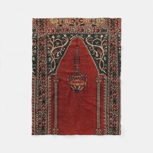 Oriental Prayer Rug design _ Mosque motif Fleece Blanket