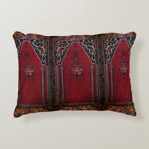 Oriental Prayer Rug design no2 - Mosque motif Accent Pillow