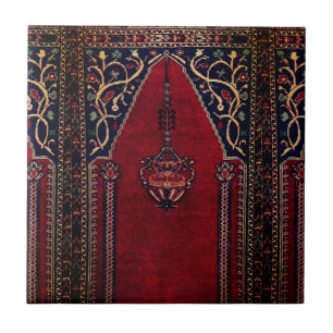 Oriental Prayer Rug design no2 - Mosque motif Ceramic Tile