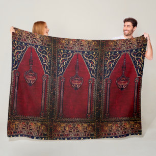 Oriental Prayer Rug design no2 - Mosque motif Fleece Blanket