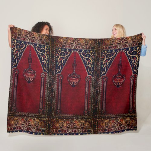 Oriental Prayer Rug design no2 _ Mosque motif Fleece Blanket