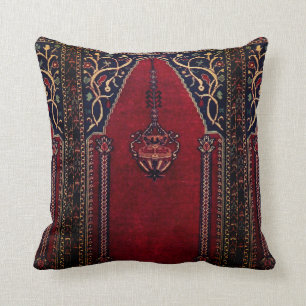 Oriental Prayer Rug design no2 - Mosque motif Throw Pillow