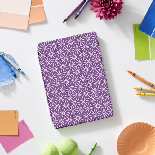 Oriental Purple Ayame Asanoha Japan Pattern iPad Pro Cover