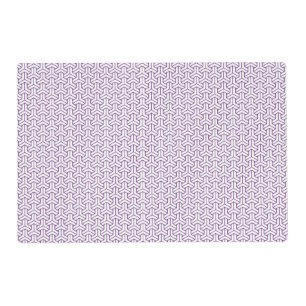 Oriental Purple White Ayame Japan Bishamon Pattern Placemat