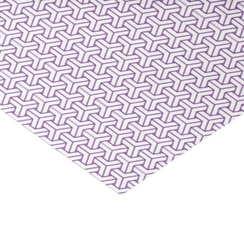 Oriental Purple White Ayame Japan Bishamon Pattern Tissue Paper