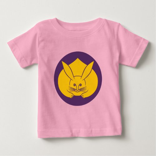 Oriental Purple Yellow Japan Rabbit Mon Art Baby T_Shirt