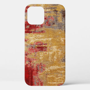 Oriental red-gold carpet texture. iPhone 12 case