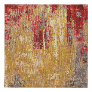 Oriental red-gold carpet texture. faux canvas print