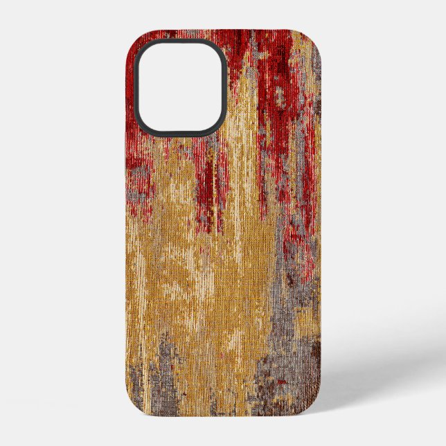 Oriental red-gold carpet texture. iphone case (Back)
