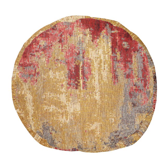 Oriental red-gold carpet texture. pouf (Bottom)