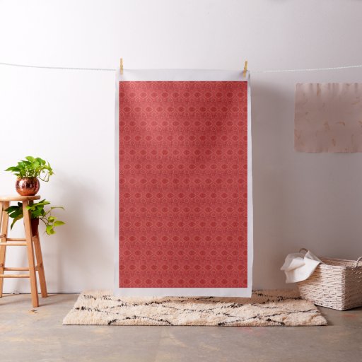 ORIENTAL Red Golden Pattern - Fabric