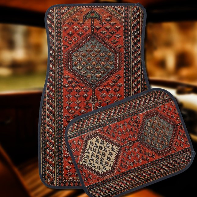 Oriental red runner pattern car mat (Creator Uploaded)