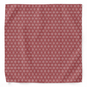Oriental Red Shinshu Asanoha Japan Pattern Bandana